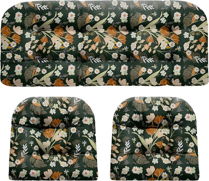 DANGHOOGY Wicker Chair Cushions, Waterproof Outdoor Loveseat Cushions by DANGHOOGYFurnitureCushions