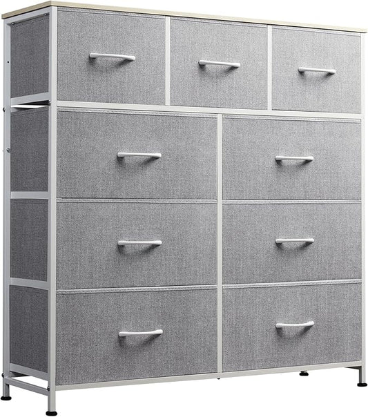 WLIVE 9-Drawer Dresser, Fabric Storage Tower by WLIVE