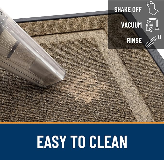 OLANLY Front Door Mat Outside 33x21, All-Season Heavy-Duty Rubber Doormat | - Image 6