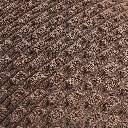 Set of 4 Light Brown Decorative Throw Pillow Covers 24x24 Inch Corduroy Pillow - Image 4