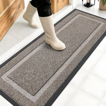 OLANLY Front Door Mat Outside 47x17, All-Season Heavy-Duty Rubber Doormat | by OLANLY