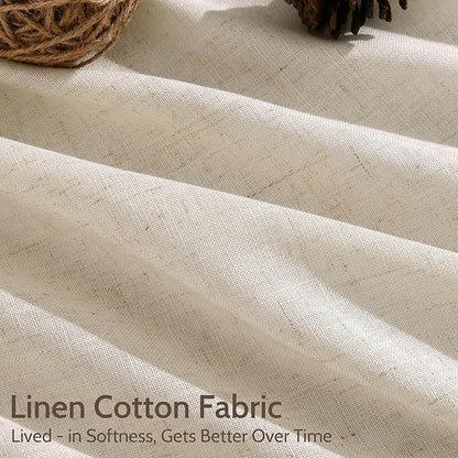 Linen Curtains 84 Inch Length 2 Panels Set - Image 4