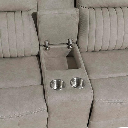 Lexicon Manual Double Reclining Loveseat, Polished Microfiber Manual Wall - Image 11