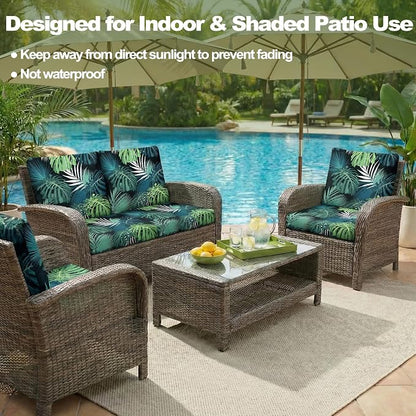 CALBODE 12 Pcs Stretch Outdoor Seat Cushion Covers, Indoor/Outdoor Couch Cover - Image 5