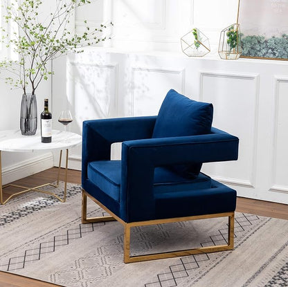 Roundhill Furniture Lenola Upholstered Accent Arm Chair - Image 6