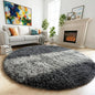Amdrebio Grey Round Large Shaggy Plush Area Rug 7Ft by Amdrebio