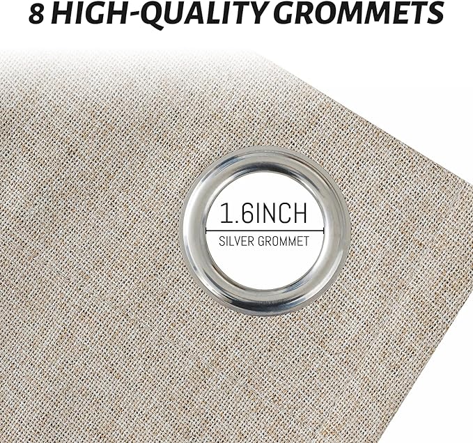 Yakamok Natural Linen Textured Curtains 72 Inches Long - Image 4
