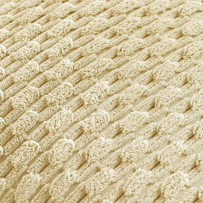 Set of 4 Pale Yellow Decorative Throw Pillow Covers 12x20 Inch Corduroy Pillow - Image 5