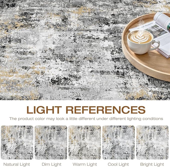 LOONGRUG 10x14 Area Rugs Washable Large Neutral Modern Living Room Rug | - Image 8