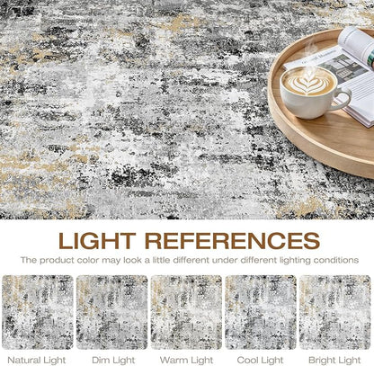 LOONGRUG 10x14 Area Rugs Washable Large Neutral Modern Living Room Rug | - Image 8
