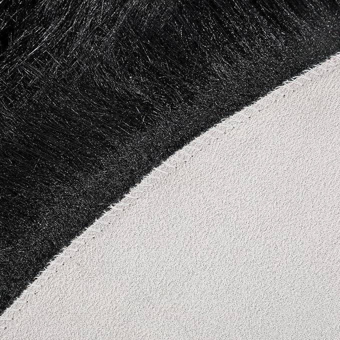 linmopm Faux Fur Rug Sheepskin Shag Fluffy Fuzzy Black 2x6 ft Runner Rugs - Image 8