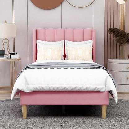 AGARTT Upholstered Platform Bed Frame Twin Size - Image 3