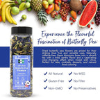 NPG Blue Butterfly Pea Flower Tea 2 Oz, Whole Flower Buds Loose Leaf, Natural Non-GMO Blue Food Coloring for Iced Tea, Cocktails, Caffeine-Free, Approx. 875 Ct