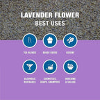 Tiesta Tea - Dried Organic Lavender Flower, Loose Leaf, Premium Non-Caffeinated Blend, Make Hot or Iced, Raw Edible Lavender Buds, Rich Flavors, 8oz Resealable Bulk Pouch