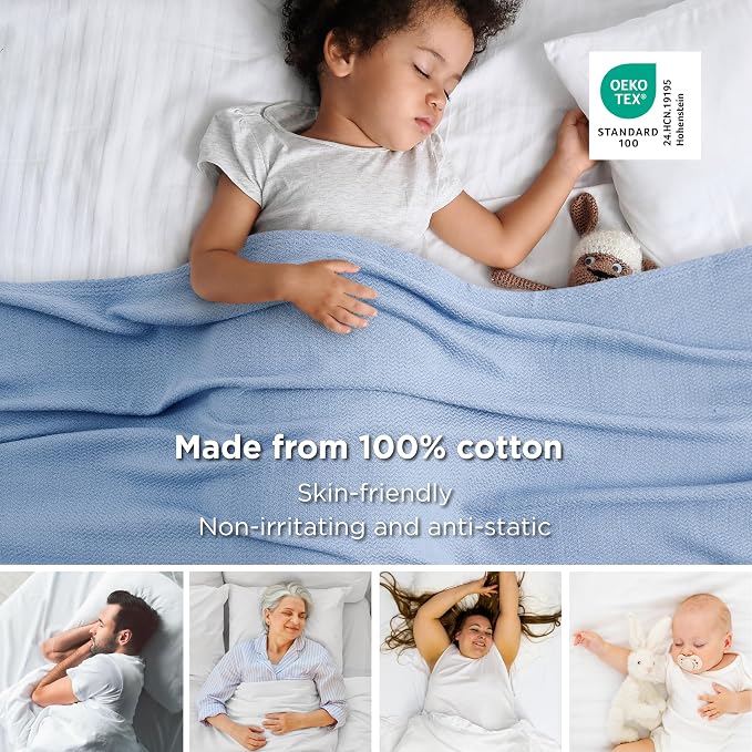 Bedsure GentleSoft 100% Cotton Large Blanket Oversized King - Image 2