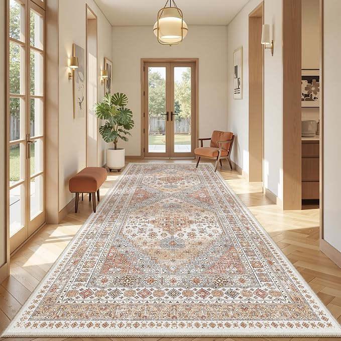 4x10 Runner Rug Non Slip, Washable Hallway Runner Rug, Nursery Room, Soft - Image 4