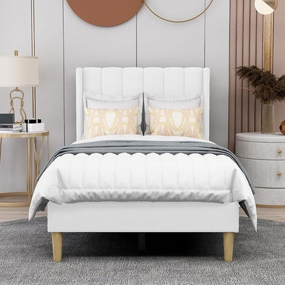 AGARTT Upholstered Platform Bed Frame Twin Size - Image 3
