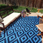 SAND MINE Reversible Mats, Plastic Straw Rug, Modern Area Rug, Large Floor Mat by SANDMIND