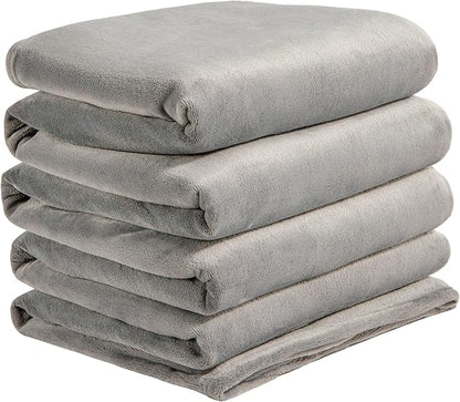 BEDELITE Fleece Blanket Soft Plush Oversized Bed Blanket Grey 120"x120" | Ultra - Image 9