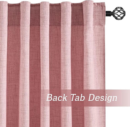 RYB HOME Sheer Curtains 102 inches, Extra Long Floor to Ceiling Curtains | Half - Image 3