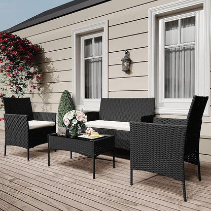 GarveeLife 4-Piece Patio Furniture Set, Rattan Outdoor Furniture - Image 7