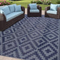 SAND MINE Reversible Mats, Plastic Straw Rug, Modern Area Rug, Large Floor Mat by SANDMIND
