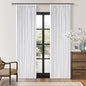 Snow White Pleated Linen 100% Blackout Curtains 84 Inches Long | Pinch Pleat by Twodrapes