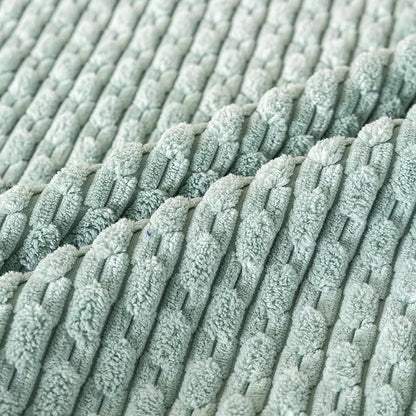 Set of 4 Aqua Decorative Throw Pillow Covers 26x26 Inch Corduroy Pillow Covers - Image 6
