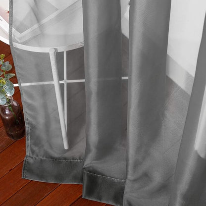 NICETOWN Sheer Curtains 120" Extra Long Voile Texture, Grommet Top Soft Voile - Image 7