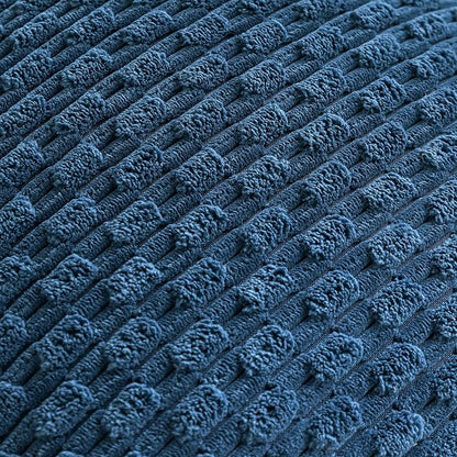 Set of 4 Blue Decorative Throw Pillow Covers 12x20 Inch Corduroy Pillow Covers - Image 6
