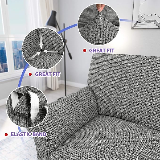 ZNSAYOTX 2 Piece Chair Covers for Living Room - Image 3