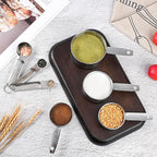 Measuring Cups and Spoons Set,Stainless Steel 8 Piece Nesting Measuring Tools for Dry & Liquid Ingredients, Kitchen Gadgets for Cooking and Baking, Includes 4 Cups and 4 Spoons