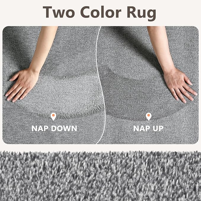 2x10 Grey Runner Rug Washable Non-Slip Soft - Image 9