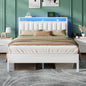 Furnulem White Queen Bed Frame by Furnulem