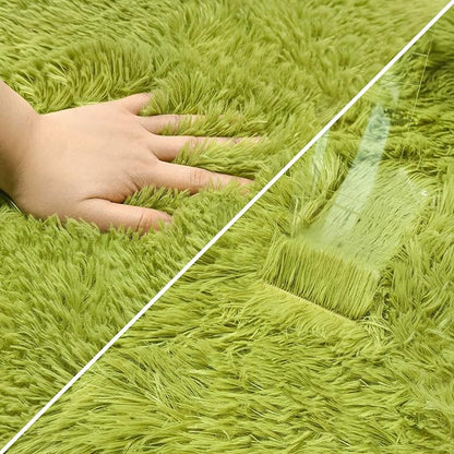 2x10 Bedside Area Rugs for Bedroom Soft Fluffy Shag Green Rug for Hallway - Image 6