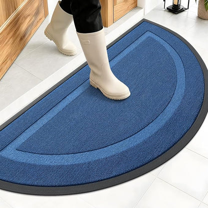 OLANLY Half Circle Front Door Mat Outside 47x23 All-Season Rubber Doormat | by OLANLY