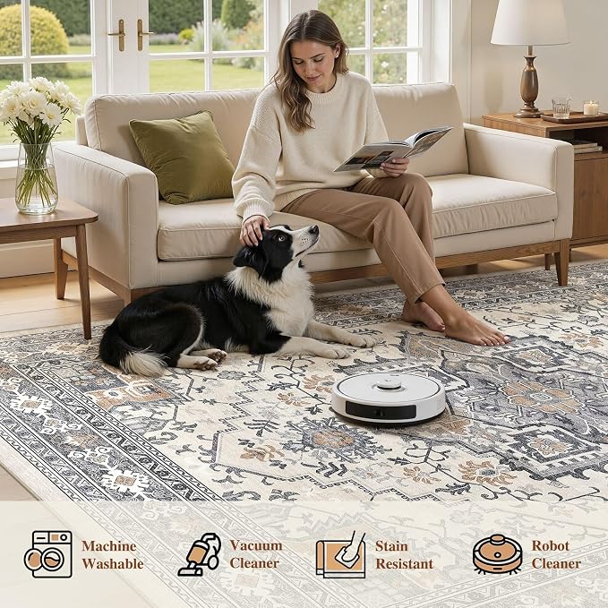 UERMEI 6x9 Area Rug Living Room Rugs - Image 7