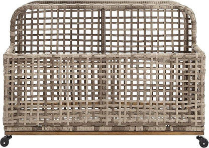 Crosley Furniture Ridley Wicker Outdoor Storage Pool Caddy - Image 2