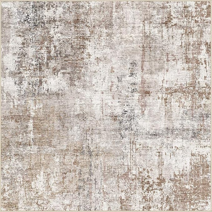 UERMEI Square Area Rugs : Washable 5x5 Neutral Modern Abstract Carpet - Image 9