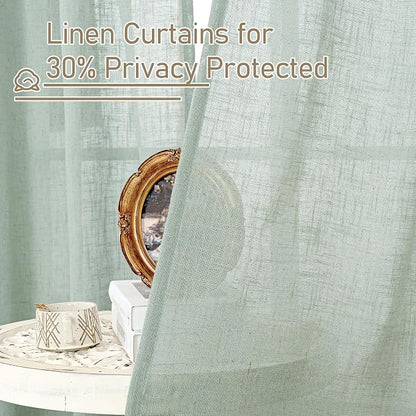 Living Room Linen Curtains 95 Inch - Image 5