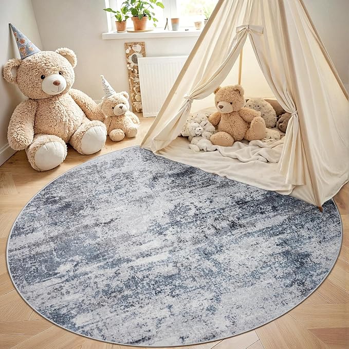 Aelenmu Round Rug 6ft Washable Rug - Image 4