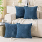 Set of 4 Blue Decorative Throw Pillow Covers 26x26 Inch Corduroy Pillow Covers by Cozoomy