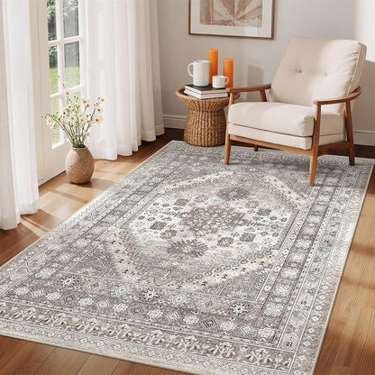 4x6 Area Rug for Entryway, Washable Kitchen Rug, Living Room, Dining Room by Zesthome