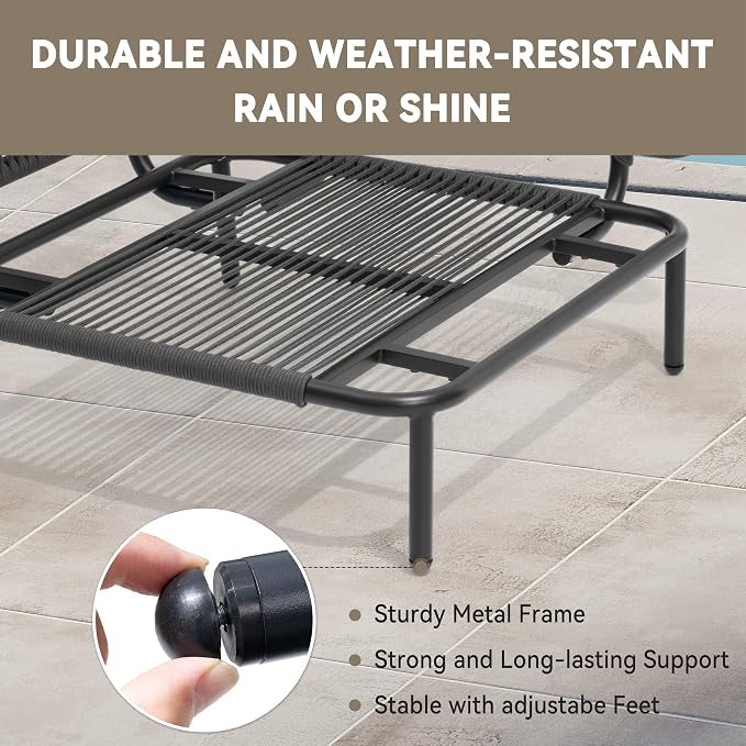 Crestlive Products Outdoor Oversized Loveseat Set, Patio Conversation Sets - Image 4
