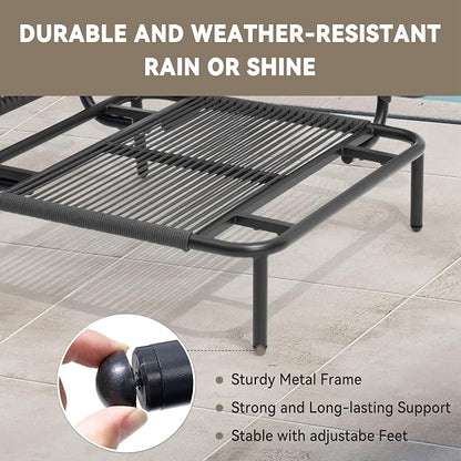 Crestlive Products Outdoor Oversized Loveseat Set, Patio Conversation Sets - Image 4