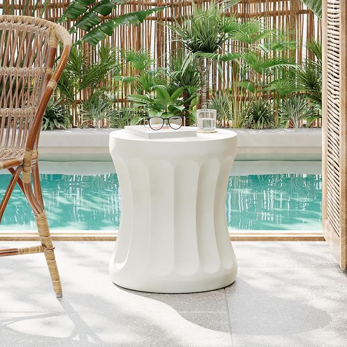Christopher Knight Home Earleant Outdoor Side Table, Lightweight Concrete by ChristopherKnightHome