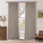 Burlywood Birch Pleated 100% Blackout Curtains 96 Inches Long 2 Panels | Memory by Twodrapes