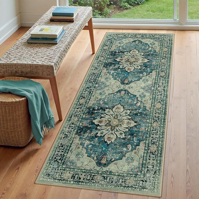 RELEANY Washable Area Rug, Runner 3'x6', Water Repellent, Pet Friendly - Image 3