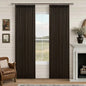 Chocolate Brown Pleated Linen Blackout Curtains 86 Inches Long | by Twodrapes