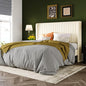 Allewie Queen Size Velvet Bed Frame/Vertical Channel Tufted Wingback by Allewie